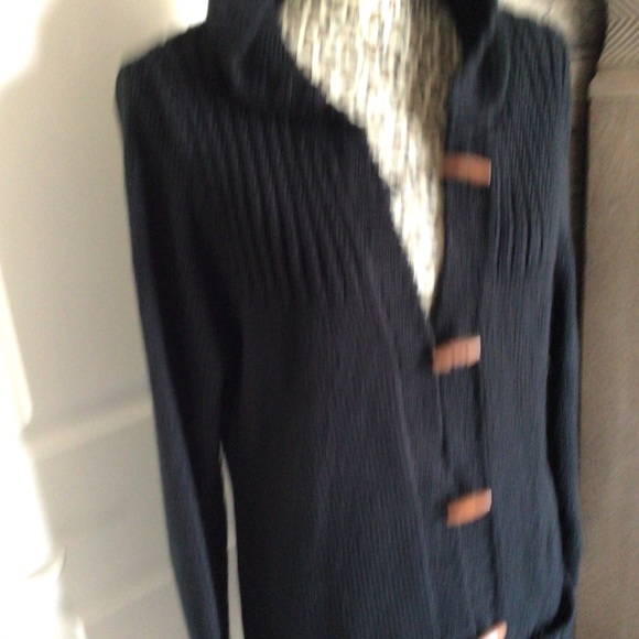 Black Hoodie Sweater Coat - Picture 2 of 4